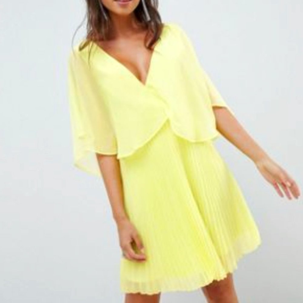 NWT ASOS Neon Yellow Mini Dress